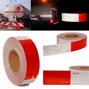 Free Sample 6 x 6 / 7 x 11 Dot C2 Reflective Tape - White & Red