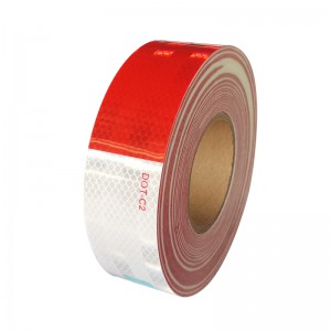 Night Infrared Honeycomb Red And Silver Reflective Tape For Automotive